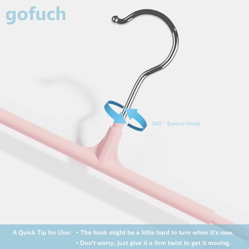 gofuch Pants Hangers with Clips - 20 Pack Heavy Duty, Non-Slip Adjustable Space Saving Skirt Hangers for Pants, Jeans, Shorts | Black | 12 Inch - Image 5