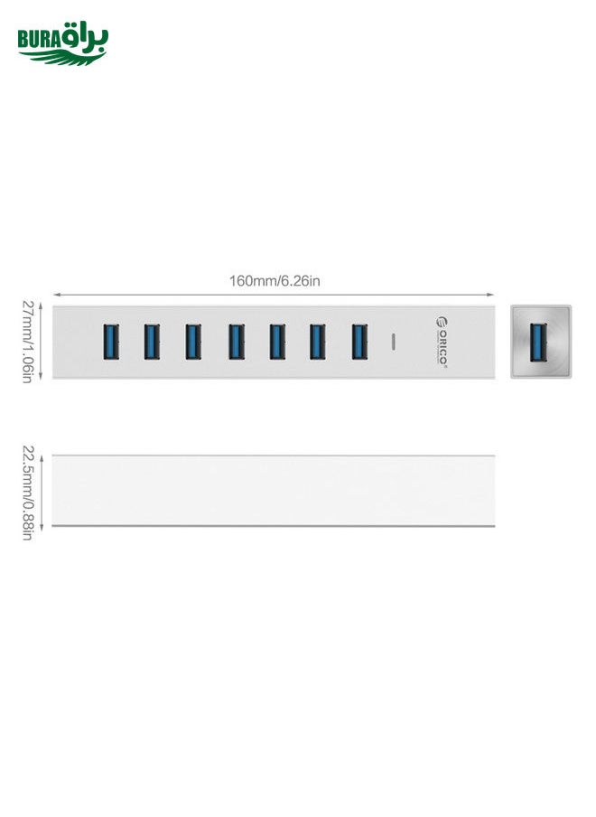BURAQ ORICO ASH7-U3 Aluminum Alloy 7 Ports USB 3.0 HUB  - Image 5