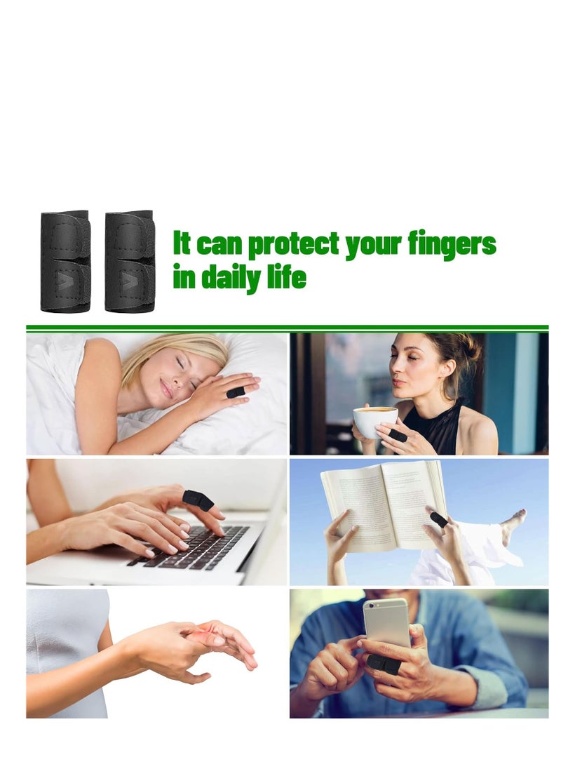 SYOSI - Finger splints, Support Brace for Middle, Ring, Index, Thumb and Pinky Straightening Curved, Bent, Locked Stenosing Tenosynovitis Hands Tendon Lock Release Stabilizer Knuckle Wrap - Image 1