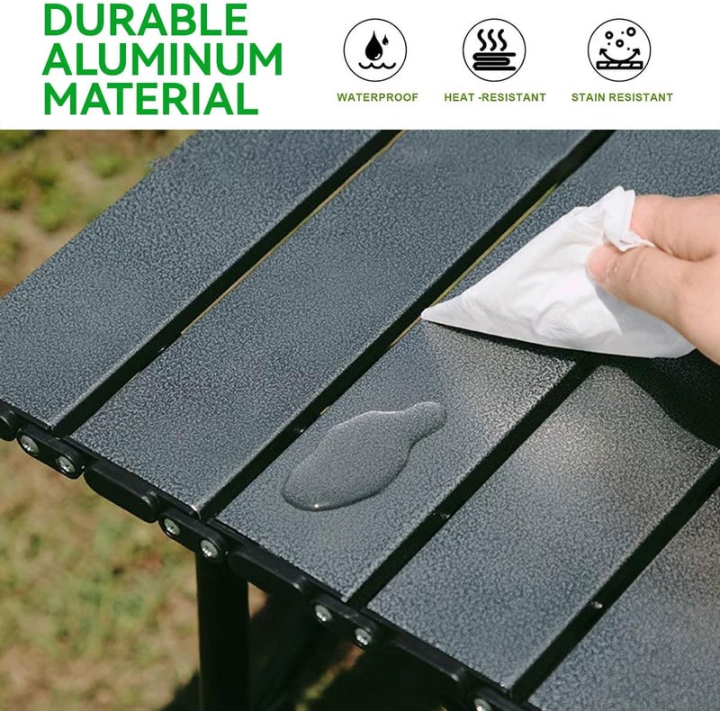 ECVV Durable Outdoor Camping Folding Table - Lightweight Aluminum, 53x50x50cm with Carry Bag - Image 5