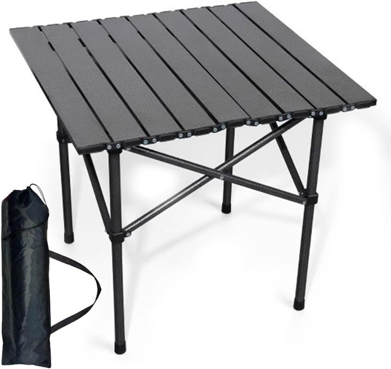 ECVV Durable Outdoor Camping Folding Table - Lightweight Aluminum, 53x50x50cm with Carry Bag - Image 1