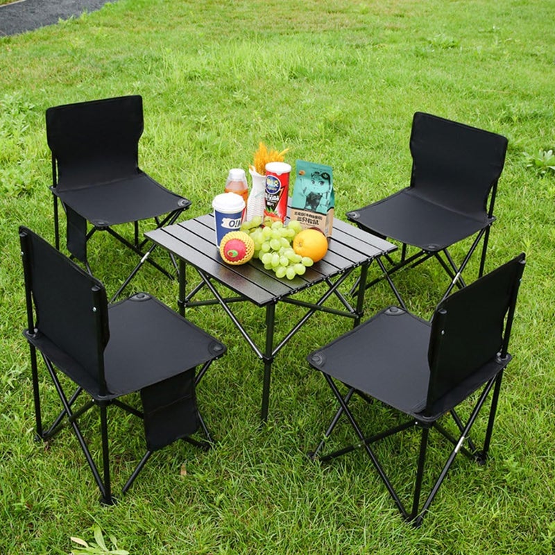 ECVV Durable Outdoor Camping Folding Table - Lightweight Aluminum, 53x50x50cm with Carry Bag - Image 2
