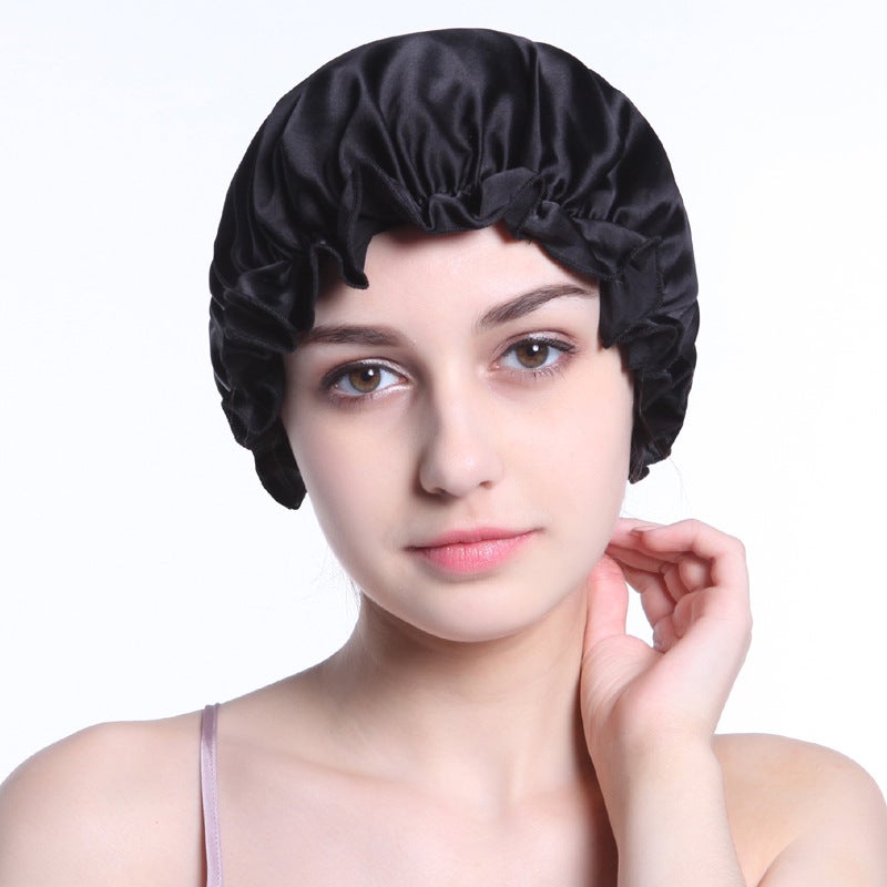 Silk Nightcap Women'S Adult Spring, Summer, Home Long Hair Headband Sleeve Mulberry Silk Various Specifications - Image 3
