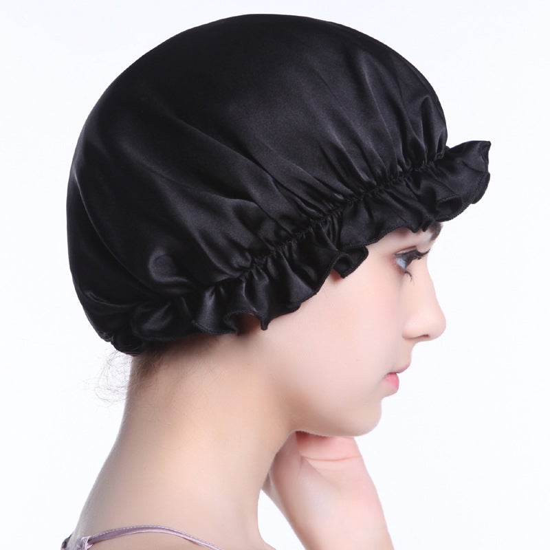 Silk Nightcap Women'S Adult Spring, Summer, Home Long Hair Headband Sleeve Mulberry Silk Various Specifications - Image 4