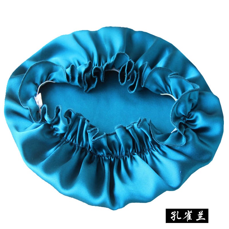 Silk Nightcap Women'S Adult Spring, Summer, Home Long Hair Headband Sleeve Mulberry Silk Various Specifications - Image 1