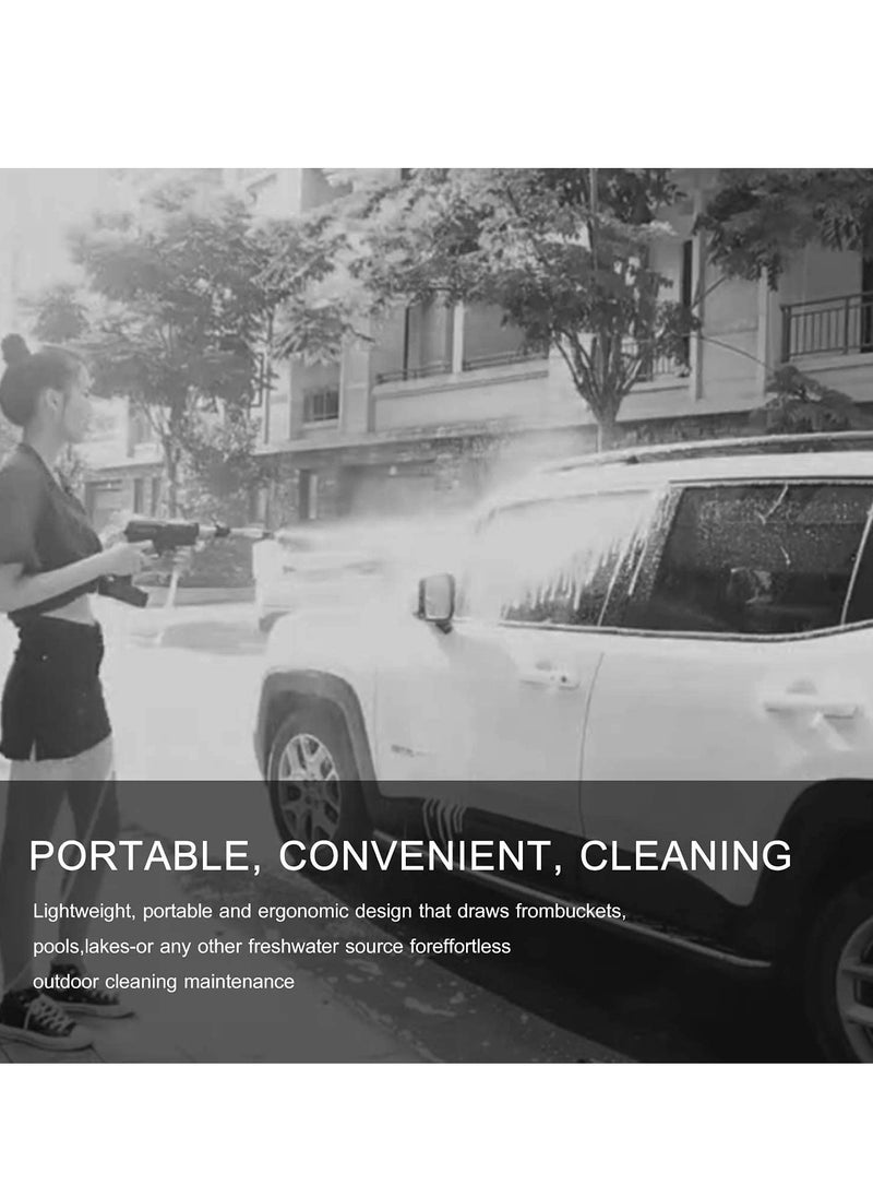 ELTRAZONE 48V Cordless Portable Washer Electric High Pressure Cleaner Machine 30 Bar High Pressure Portable Washer with 3 in 1 Adjustable Nozzle for Washing Cars & Floors.  - Image 5