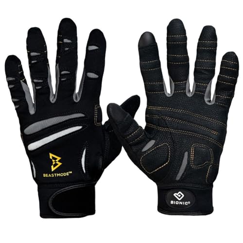 Bionic Men's Beastmode Full Finger Fitness Gloves (Small) - Image 1