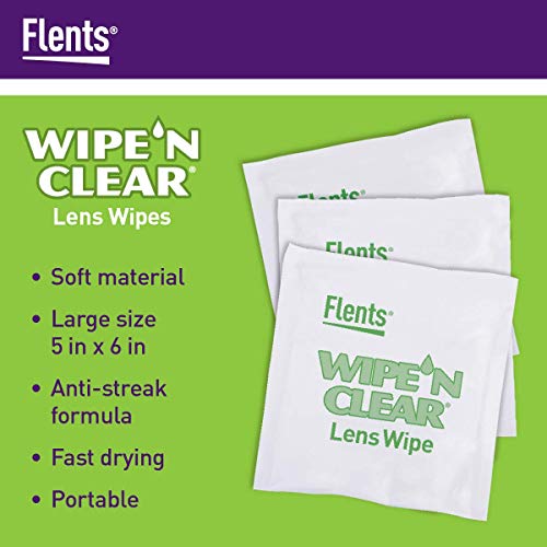 Flents مناديل تنظيف العدسات فلينتس وايب 'إن كلير، مبللة مسبقًا، تنظيف لطيف، مضادة للتجاعيد، سريعة الجفاف، 4 علب محمولة تحتوي على 75، 300 قطعة، مغلفة بشكل فردي للسفر والراحة، مصنوعة في الولايات المتحدة الأمريكية - Image 3