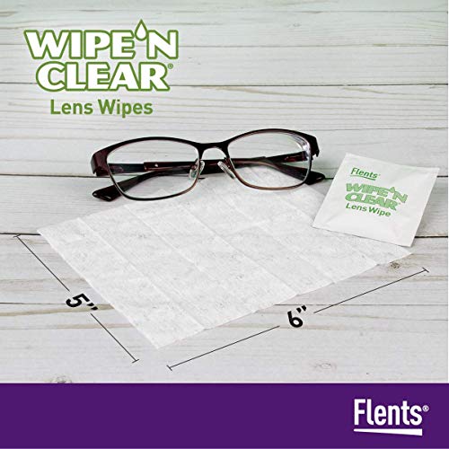 Flents مناديل تنظيف العدسات فلينتس وايب 'إن كلير، مبللة مسبقًا، تنظيف لطيف، مضادة للتجاعيد، سريعة الجفاف، 4 علب محمولة تحتوي على 75، 300 قطعة، مغلفة بشكل فردي للسفر والراحة، مصنوعة في الولايات المتحدة الأمريكية - Image 5