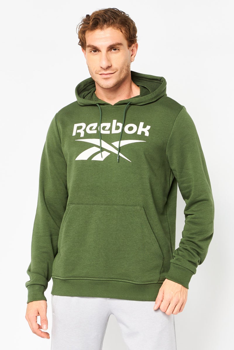 Reebok Men Sportswear Fit Long Sleeve Outdoor Hoodie, Dark Olive - Image 1