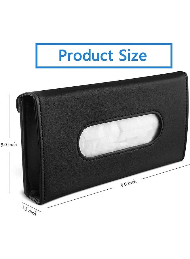 ECVV علبة مناديل ECVV لحاجب السيارة، موزع مناديل ورقية، غطاء علبة مناديل ورقية، حامل منظم للمناديل - Image 5