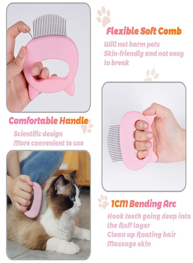 Ameliade Cat Comb Pet Short Long Hair Removal Massaging Shell Comb Soft Deshedding Brush Grooming And Shedding Matted Fur Remover Massage Dematting Tool For Dog Puppy Rabbit (Blue) - Image 4