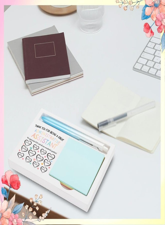 FOUGSTA Administrative Assistant Appreciation Gift, Heart Word Art Sign for Admin Staff, Wooden Sticky Note Holder with Inspirational Message, 16.5 x 12 x 1.5 cm,XXW4 - Image 2