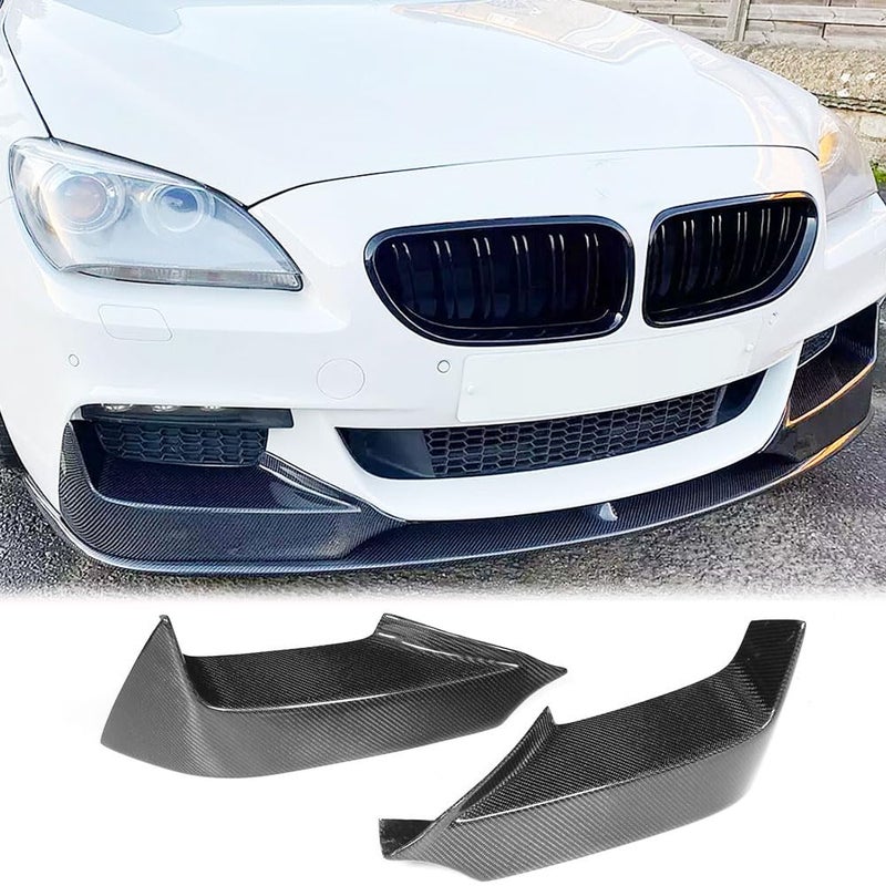 MCARCAR KIT Carbon Fiber Front Bumper Splitters for BMW 6 Series F06 F12 F13 20132018 640i 650i M Sport Front Chin Spoiler Splitter Protector Factory Outlet