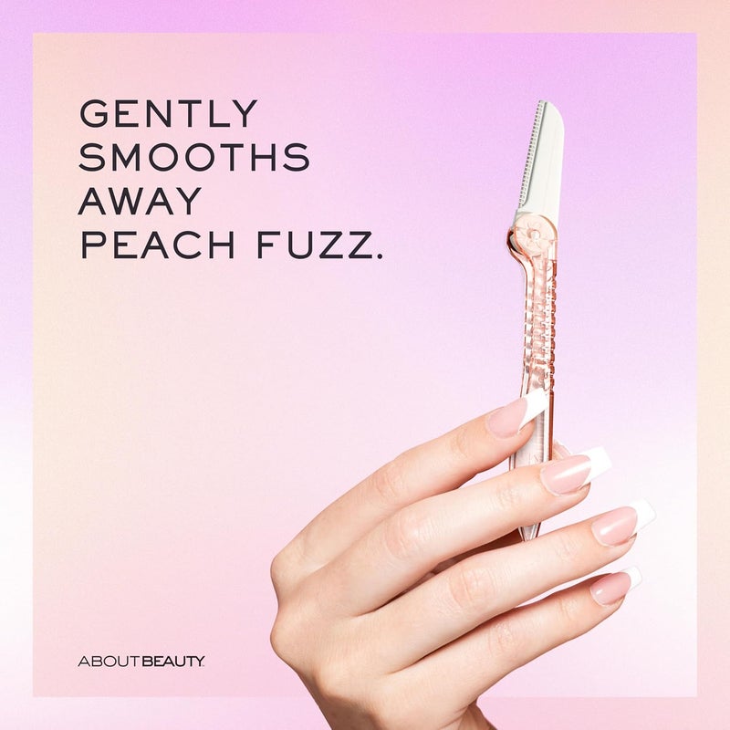 About Face Fuzz-Free Compact Facial Razors for Shaving & Exfoliating - Includes 3 Beauty Groomers - For Face, Lips & Eyebrows - Image 1