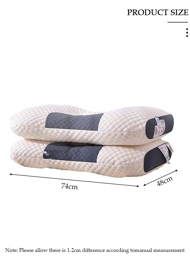 DUNISO Super Comfort Ergonomic Pillow for Neck Head and Shoulder Pain Relief Contour Support Pillows for Bed Sleeping Orthopedic Cervical Spine Stretch Pillow for Side Back Stomach Sleeper - Image 3