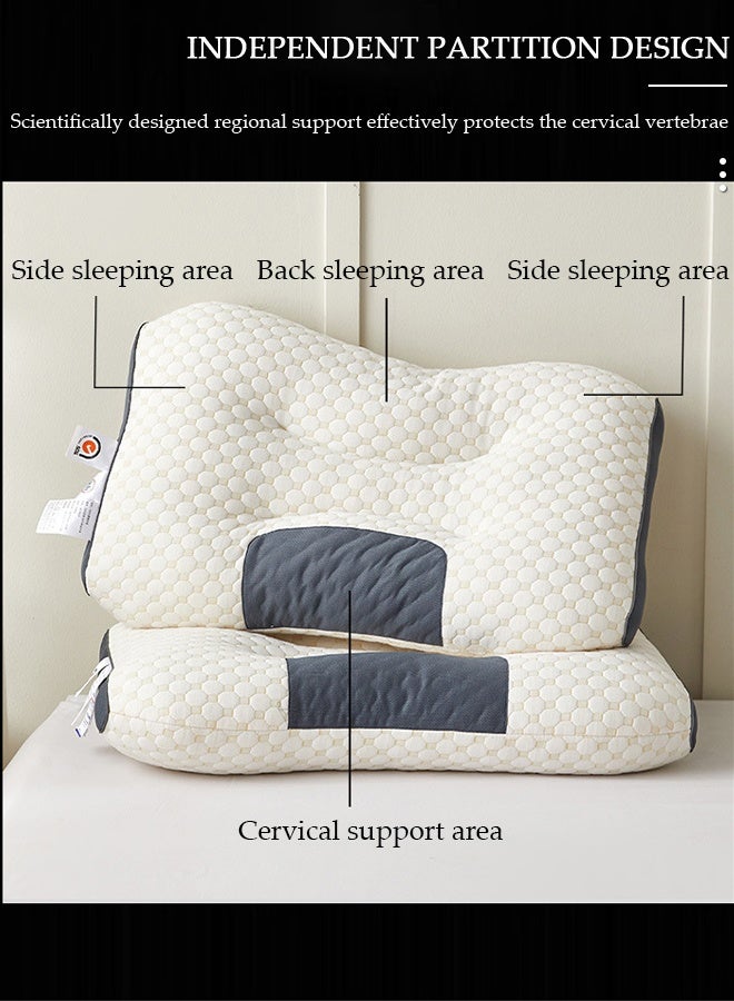 DUNISO Super Comfort Ergonomic Pillow for Neck Head and Shoulder Pain Relief Contour Support Pillows for Bed Sleeping Orthopedic Cervical Spine Stretch Pillow for Side Back Stomach Sleeper - Image 5