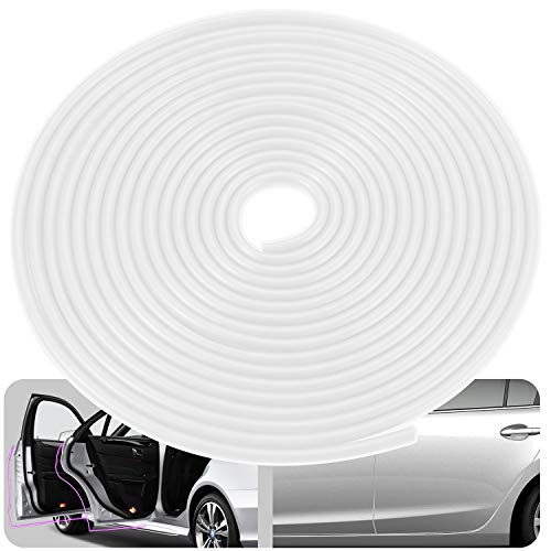Eytool Car Door Protectors Edge Guards,16Ft(5M) Car Edge Trim Rubber Seal Protector with U Shape Car Protection Door Edge Guard Fit for Most Car (White) - Image 1