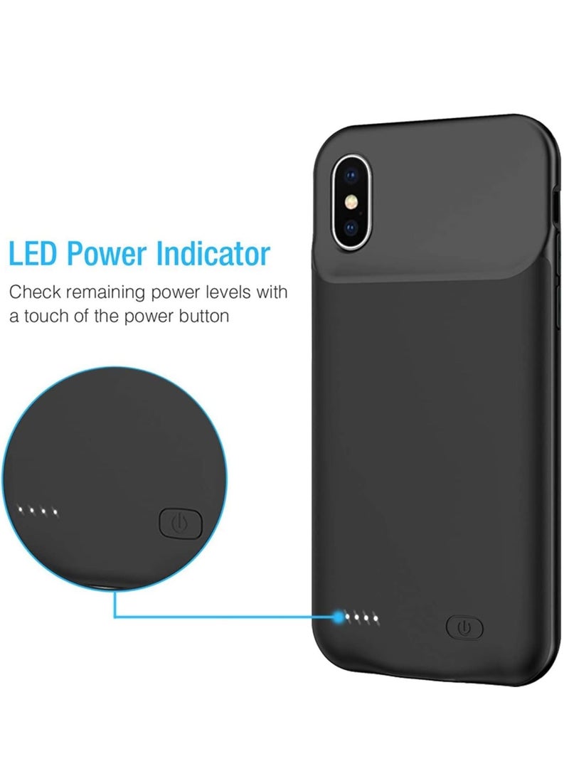Battery Case for iPhone Xs Max, Enhanced 4000mAh Protective Portable Charging Case Rechargeable Extended Battery Pack Compatible with iPhone Xs Max (6.5 inch) Charger Case (Black) - Image 2