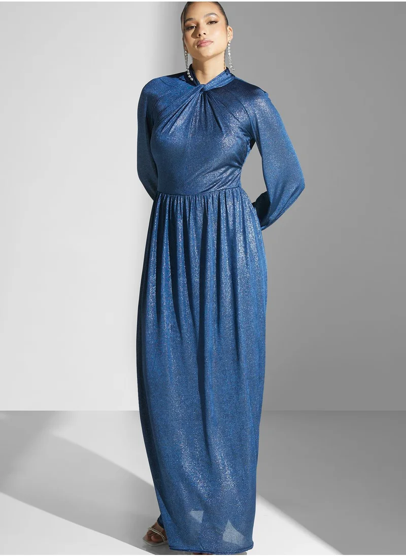 Namshi x Shimmer Twist Front Gown