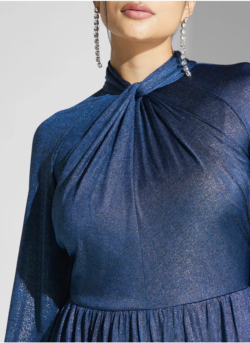 Namshi x Shimmer Twist Front Gown