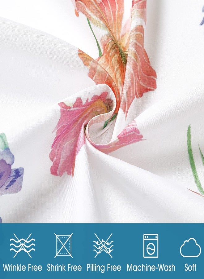 BYSURE Pastel Floral Printed Sheets Set 6 Pieces (Queen Size, Pastel Flower), 15 inch Deep Pocket Cottage Core Botanical Pattern Sheets, Wrinkle & Fade Resistant Microfiber Bedding - Image 4