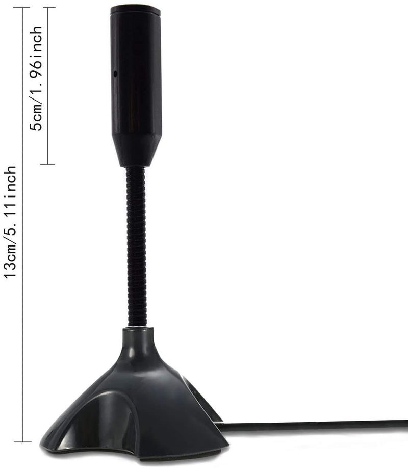 Storin Mini Speech Microphone with USB Connector Stand for PC Laptop Desktop - Image 2
