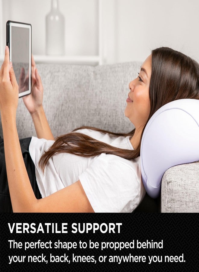 Brookstone Squishy FOM Cushion Pillow - The Original Stretchy, Comfy, Colorful Pillow for Neck, Lumbar Support, and Bed - for Sleeping, Car, Travel, Small, Lilac, 12 x 7 Inches - Image 3