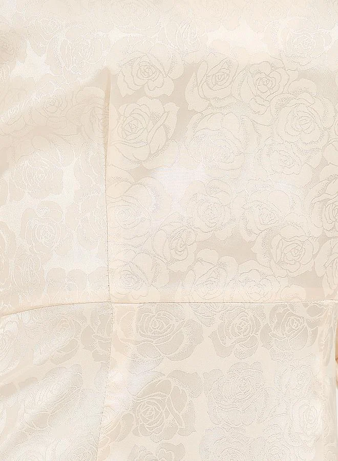 Styli Floral Jacquard Dress