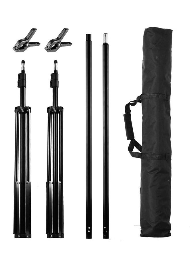 Photo Video Studio Adjustable Background Stand Backdrop Support System Kit with Photography Background Holder Carry Bag - Image 2