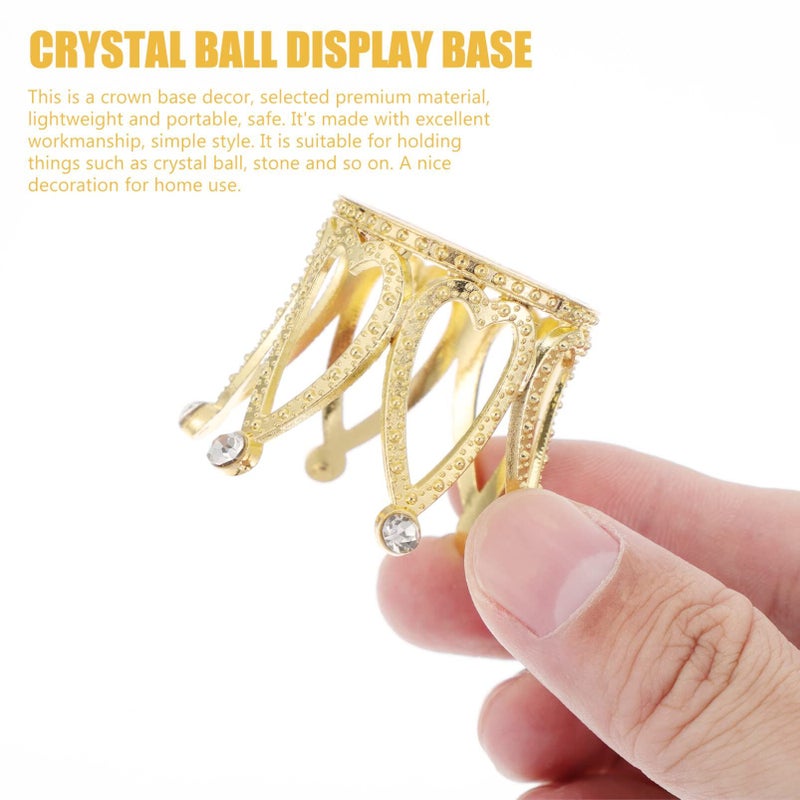 2pcs Zinc Alloy Crystal Display Stand for Spheres Home Decor Collectibles and Crafts Holder - Image 4
