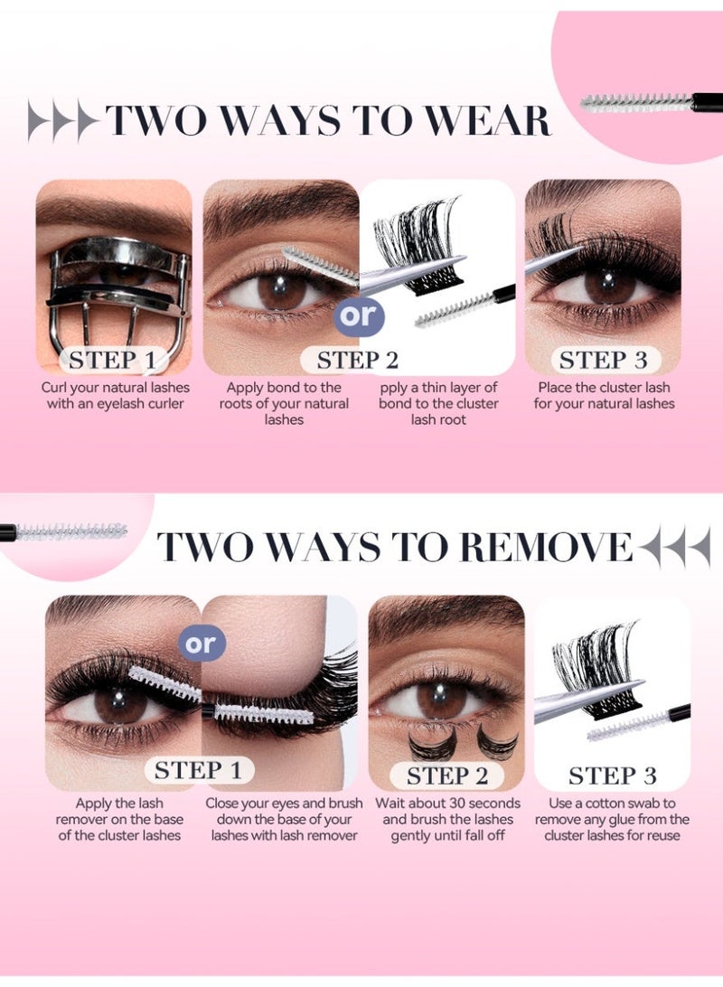 D'AMMA'N DAMMAN 2-in-1 Lash Bond and Remover, White Cluster Lash Glue & Clear Remover Dual Ended, Super Strong Hold Waterproof, 30s Quick Dissolve, 10g - Image 4