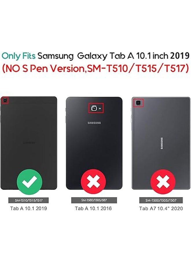 Generic - Galaxy Tab A 10.1 2019 T510 T515 T517 Slim Case with Lightweight Stand Hard Case for Galaxy Tab A 2019 Tablet SM-T510 SM-T515 SM-T5177 - Dark Blue - Image 1