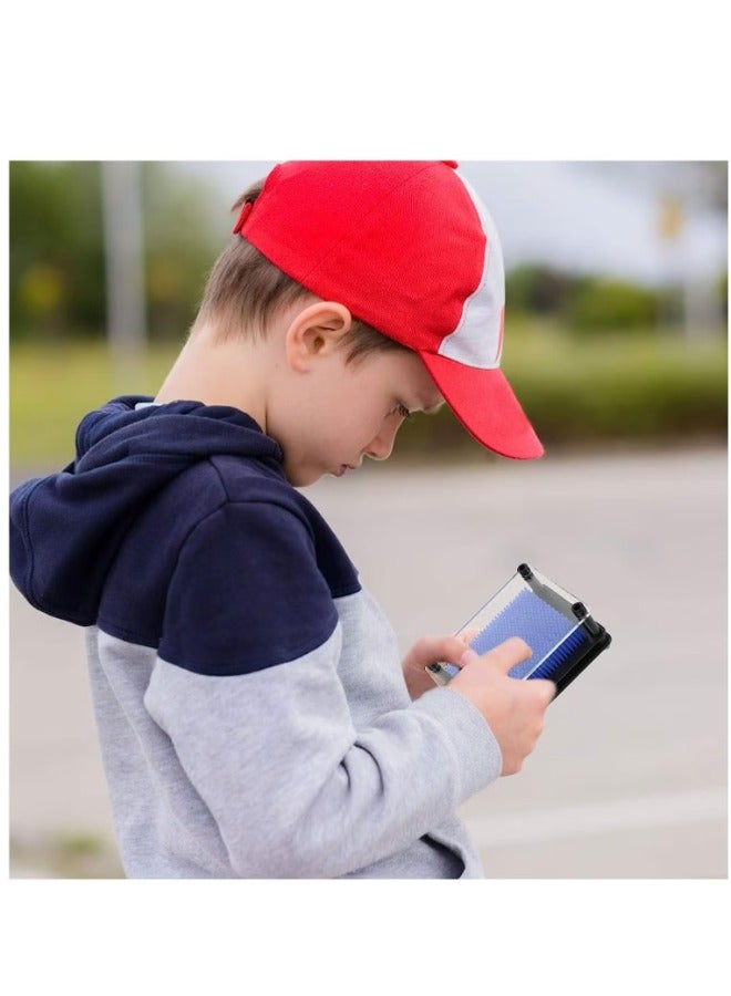 DEROVAN 3D Glow-in-the-Dark Pin Art Toy – Classic Retro Pin Impression Board for Kids & Adults, Creative Desk Décor, Stress Relief Desktop Game, Unique Office & Home Decoration Gift - Image 4