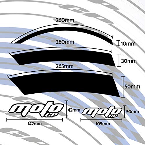 MC MOTOPARTS 17 inch Rim Stickers Vinyl Glossy Decals Compatible with YZF R1 R6 R3 R1M MT-09 MT07 Tracer FZ8 FZ1 XSR 900 700 19 20 21 22 23 24 YZF R9 2024 2025 Blue - Image 5