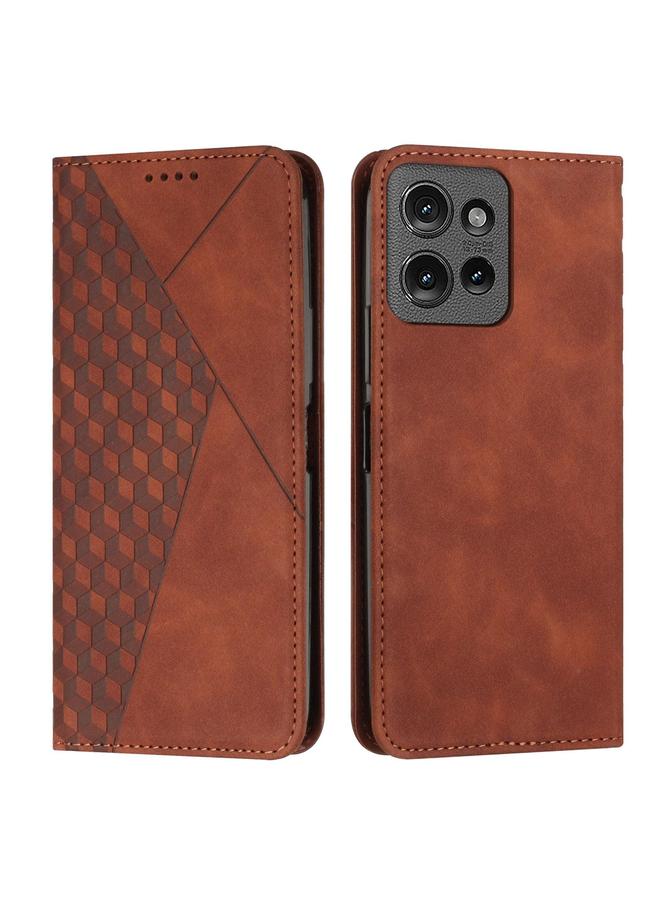 S-TOP Case For Motorola Moto G 5G 2025 Diamond Splicing Skin Feel Magnetic Leather Phone Case - Image 1