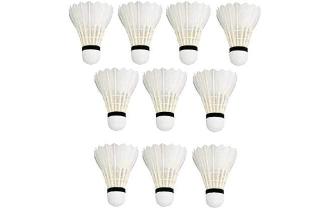 VASH GIRLYZ Attire Badminton Feather Shuttle Cork Bounded Evenly by Nylon Thread (Speed 76, Medium) || Variations Available (12, white) - Image 2