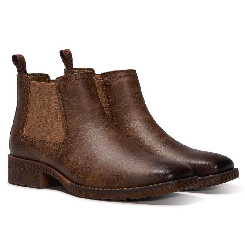 TruVeld Menâ€™s Chelsea Boots Square Toe Slip-On Ankle Dress Boots Casual Business Casual Shoes for Men - Image 4