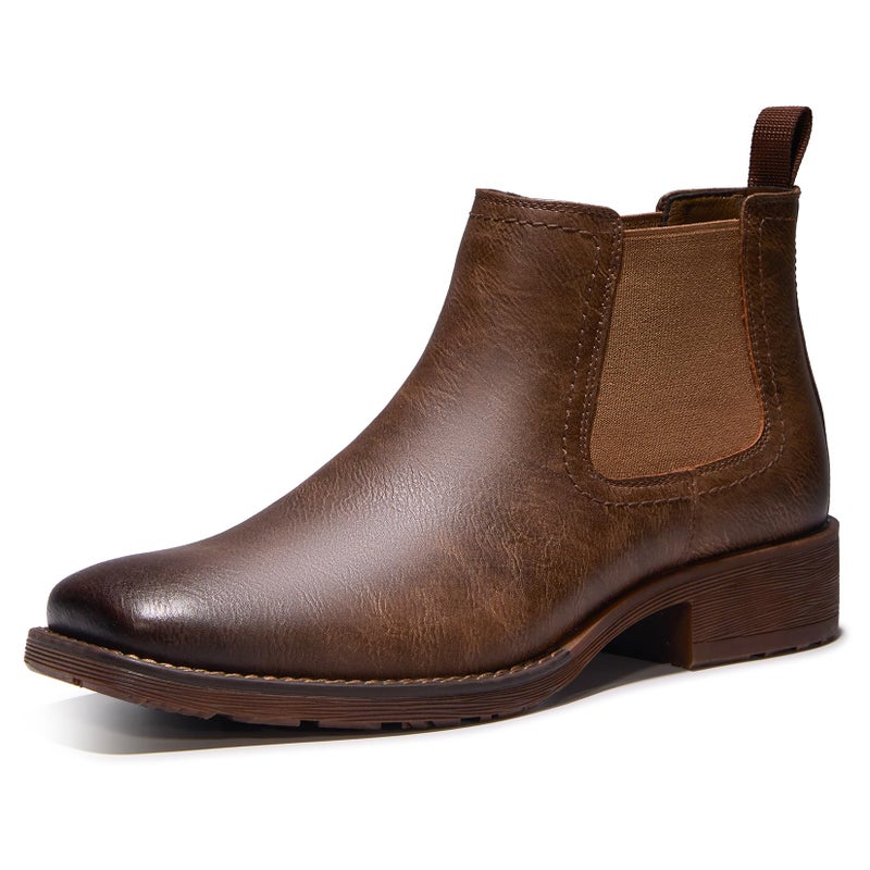 TruVeld Menâ€™s Chelsea Boots Square Toe Slip-On Ankle Dress Boots Casual Business Casual Shoes for Men - Image 1