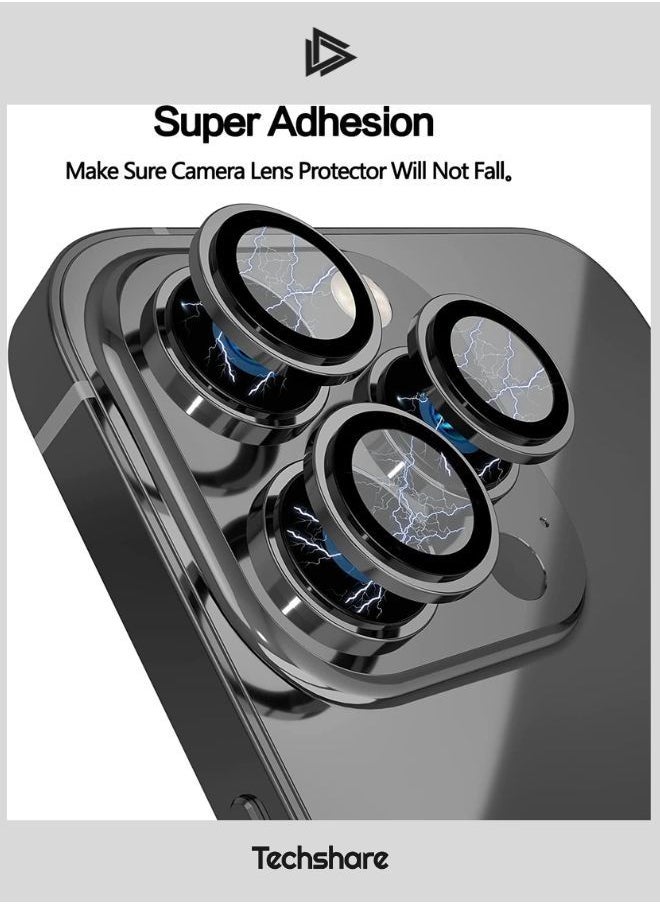 Techshare Camera Lens Protector For iPhone 13 Pro BLACK  - Image 3