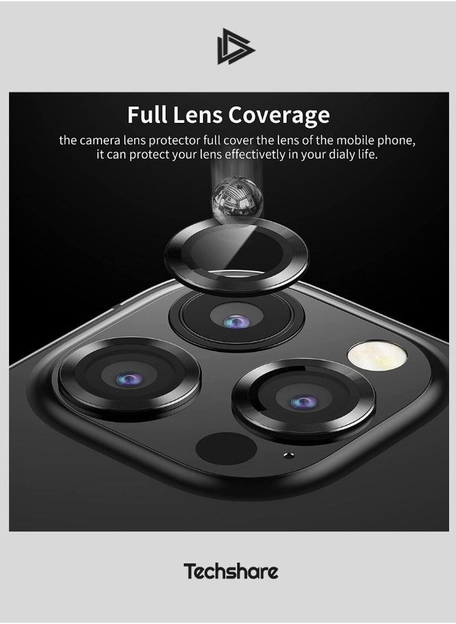 Techshare Camera Lens Protector For iPhone 13 Pro BLACK  - Image 2