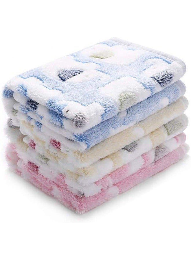 3 Blankets Super Soft Fluffy Premium Cute Pattern Pet Blanket Flannel Throw for Dog Puppy Cat - Image 1