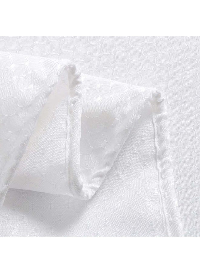 EurCross Waffle Weave Shower Curtain 72''W x 94''L White - Image 4