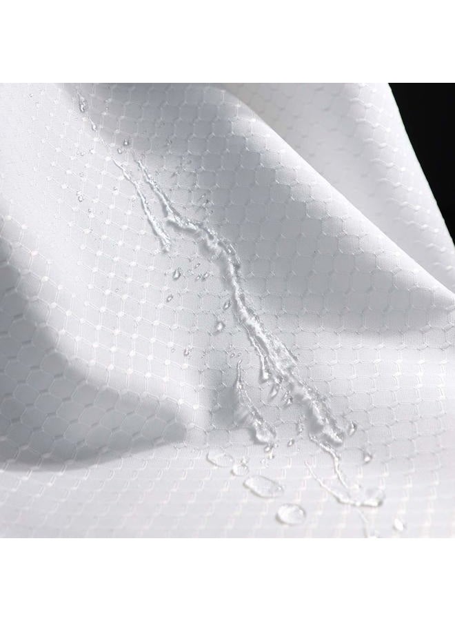 EurCross Waffle Weave Shower Curtain 72''W x 94''L White - Image 2