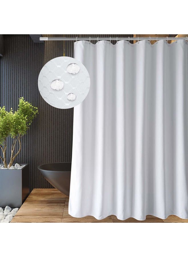 EurCross Waffle Weave Shower Curtain 72''W x 94''L White - Image 1