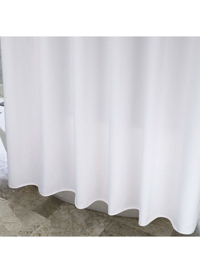 EurCross Waffle Weave Shower Curtain 72''W x 94''L White - Image 5