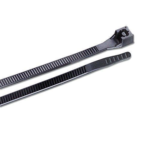 Gardner Bender 46-308UVBM Standard Cable Tie, 0.17" Width, 8" Length, 2" Maximum Bundle Diameter, Ultraviolet Black, (Case of 5) (46-308UVBMN) - Image 1