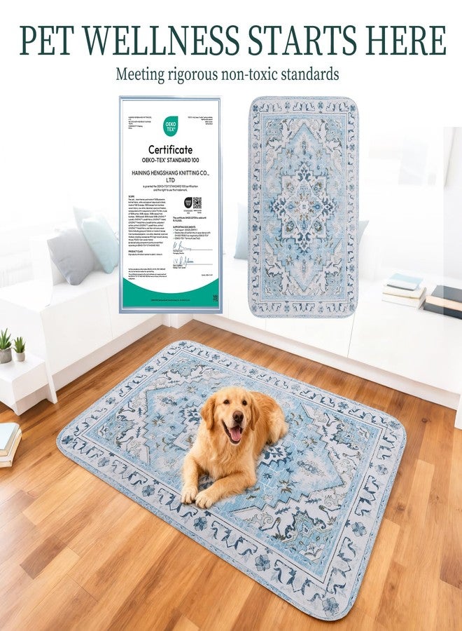 اتش او ام آي أم بي فوط تدريب الكلاب القابلة للغسل من هوميب، عبوة من 4 فوط قابلة لإعادة الاستخدام، مقاومة للماء، ماصة، مانعة للتسرب، فوط تدريب مانعة للانزلاق، حصيرة للحيوانات الأليفة للأرضيات، الأقفاص، الأرائك، أماكن الولادة، أزرق، 18 × 24 بوصة - Image 4