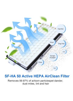 SYOSI Filter- 2Pcs SF-HA 50 Vacuum HEPA Filters Compatible with for Miele AirClean S4, S5, S6, S8, S8000, S8999, S6000, S6999, S5000  - Image 3
