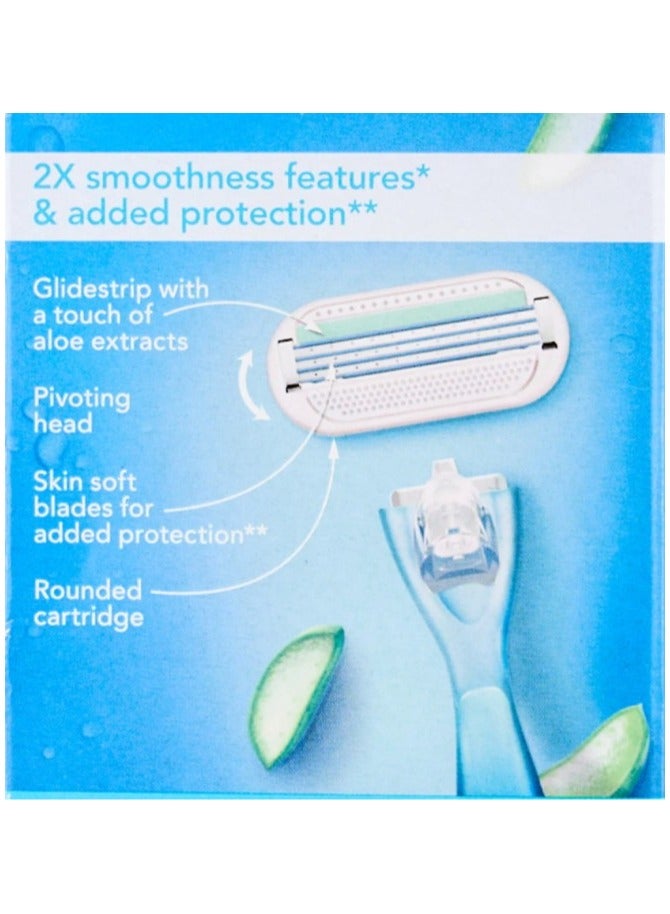 فينوس ماكينة حلاقة فينوس سموث للنساء للبشرة الحساسة مع خلاصة الصبار - Image 2